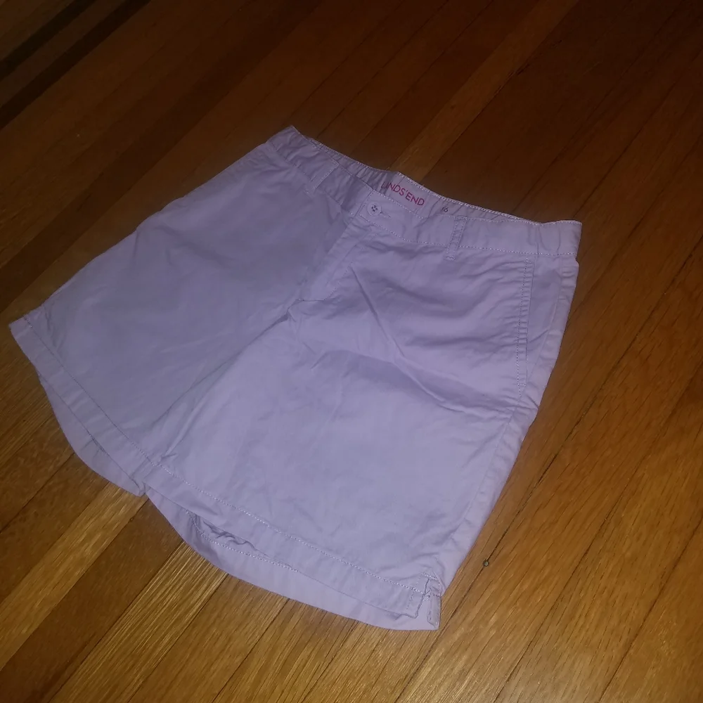 Lands End lavender cotton shorts.